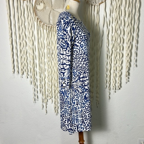Lilly Pulitzer Sophie Dress in Indigo Homeslice Print size Large Navy White UP50 - Picture 5 of 11